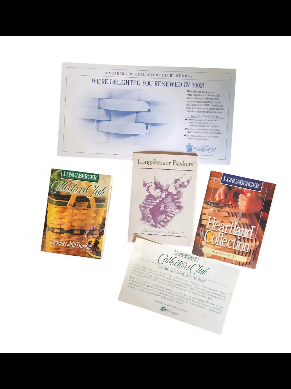 Brand new Longaberger 1997 Membership Basket Fabric & Plastic Liner